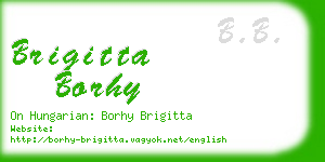 brigitta borhy business card